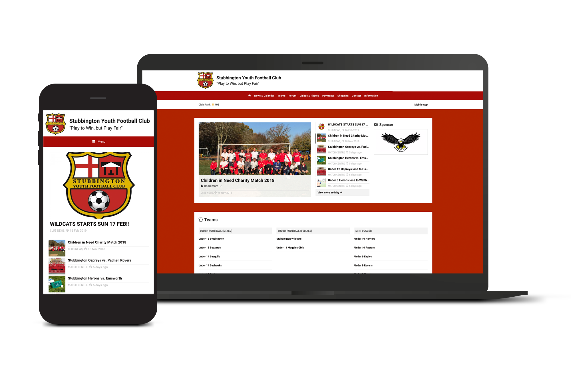 Stubbington Youth Football Club Screens